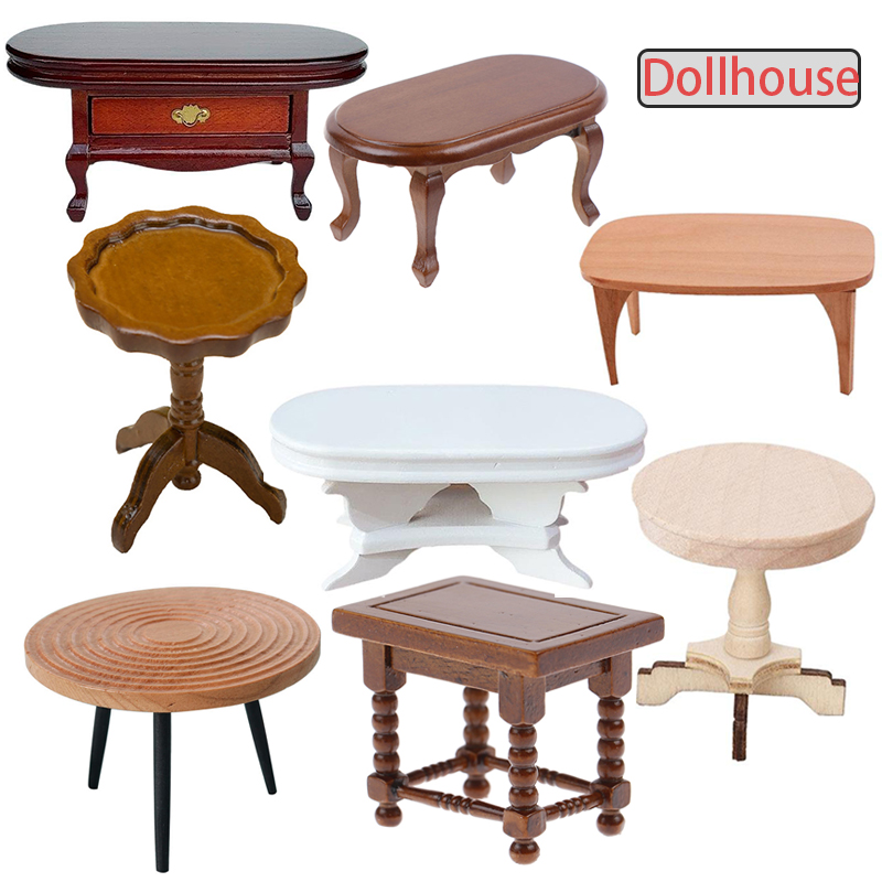 Home Decor Furniture - 1:12 인형집 미니어처 원형 테이블 티