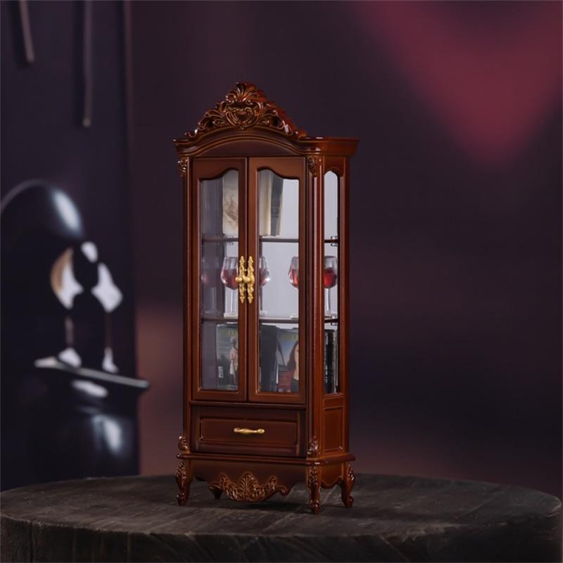 Home Decor Furniture - 1/12 인형 집 빈티지 시뮬레이션 수납장