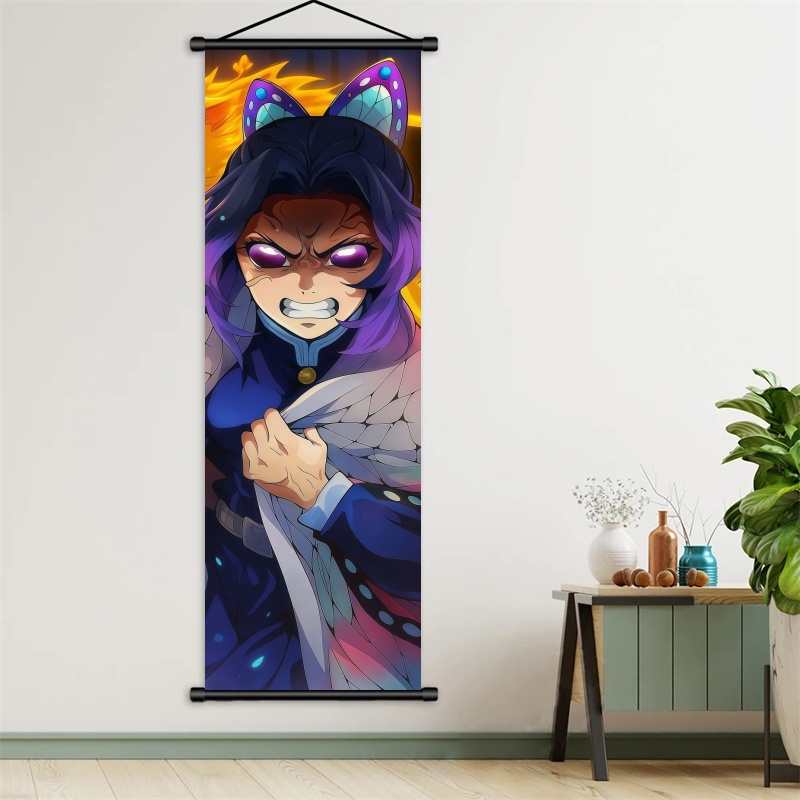 시노부 코쵸 데몬 슬레이어 아트 패브릭 걸이형 스크롤, - Home Decor Wall Pictures 리뷰 및 가격