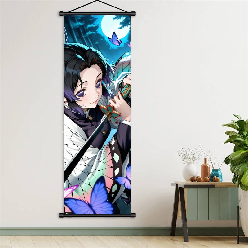 시노부 코쵸 데몬 슬레이어 아트 패브릭 걸이형 스크롤, - Home Decor Wall Pictures 리뷰 및 가격