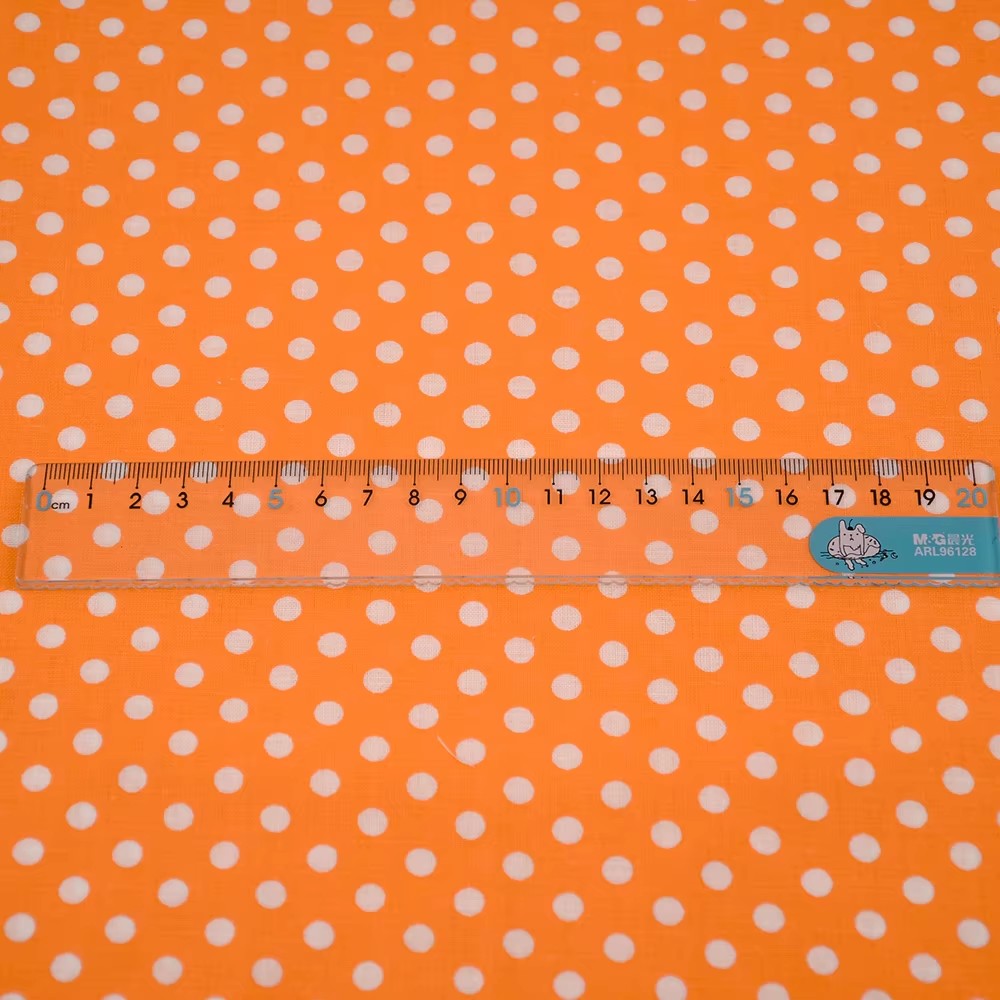 50X150CM 화이트 오렌지 폴카 도트 인쇄 코튼 원 - Home Decor Scrap 리뷰 및 가격