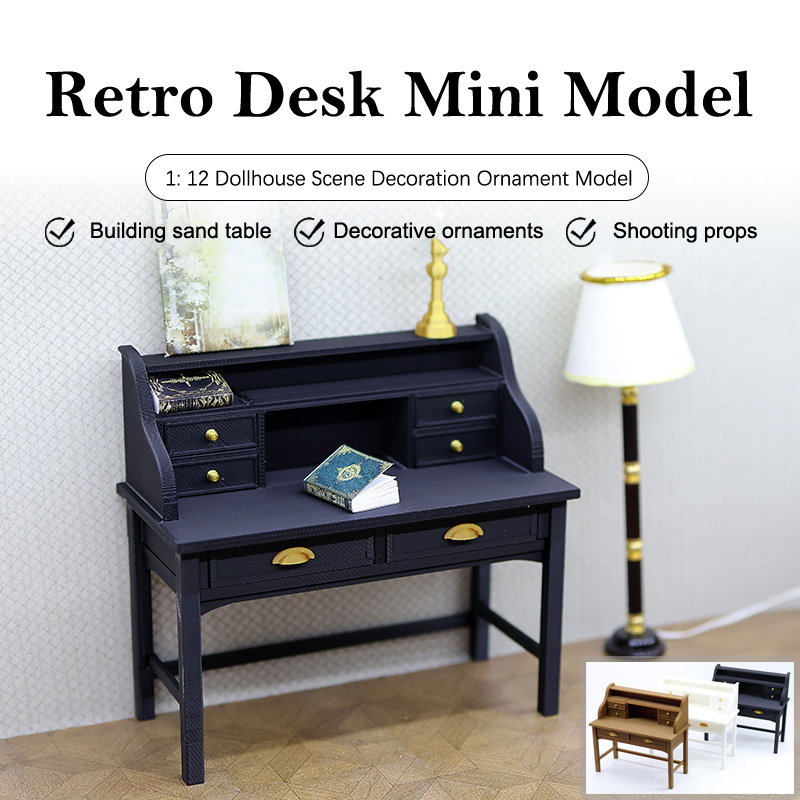 1/12 인형 집 시뮬레이션 쓰기 책상 모델 인형 홈  - Home Decor Furniture 리뷰 및 가격