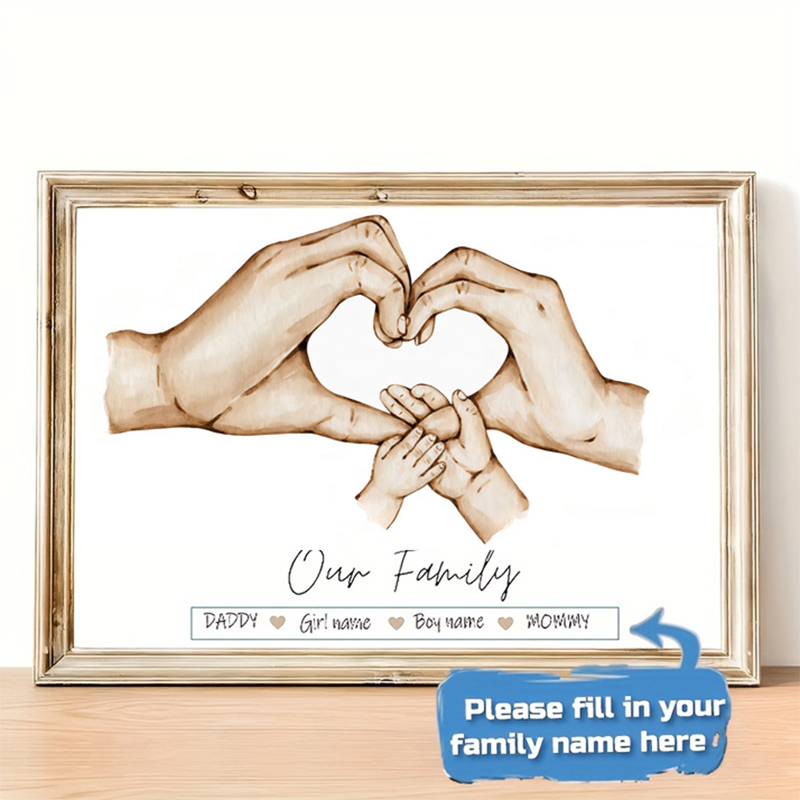 맞춤형 가족 이름 캔버스 그림 미니멀리스트 아트 프린트 - Home Decor Wall Pictures 리뷰 및 가격