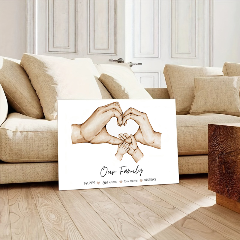 맞춤형 가족 이름 캔버스 그림 미니멀리스트 아트 프린트 - Home Decor Wall Pictures 리뷰 및 가격