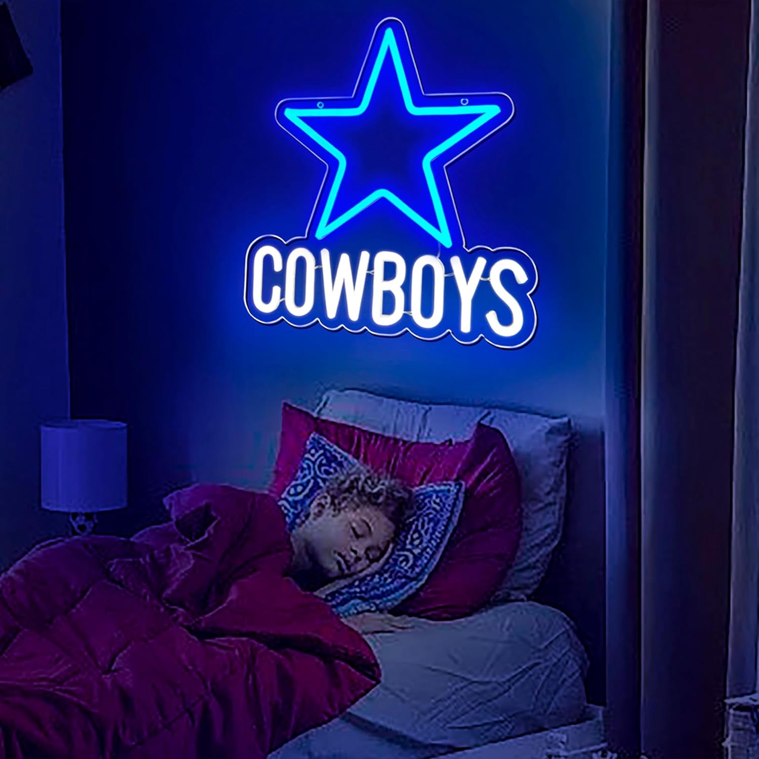 카우보이 스타 USB 네온 조명, 남자아이 방 꾸미기용 - Home Decor Dallas 리뷰 및 가격