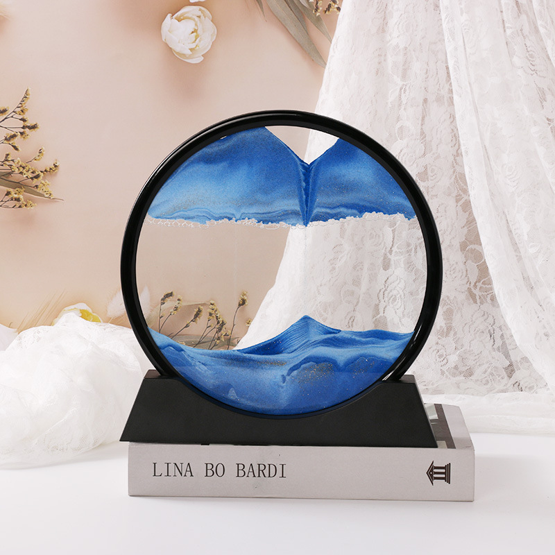 3D 모래시계 퀵샌드 움직이는 모래 예술 그림 원형 유 - Sand Art Picture 리뷰 및 가격