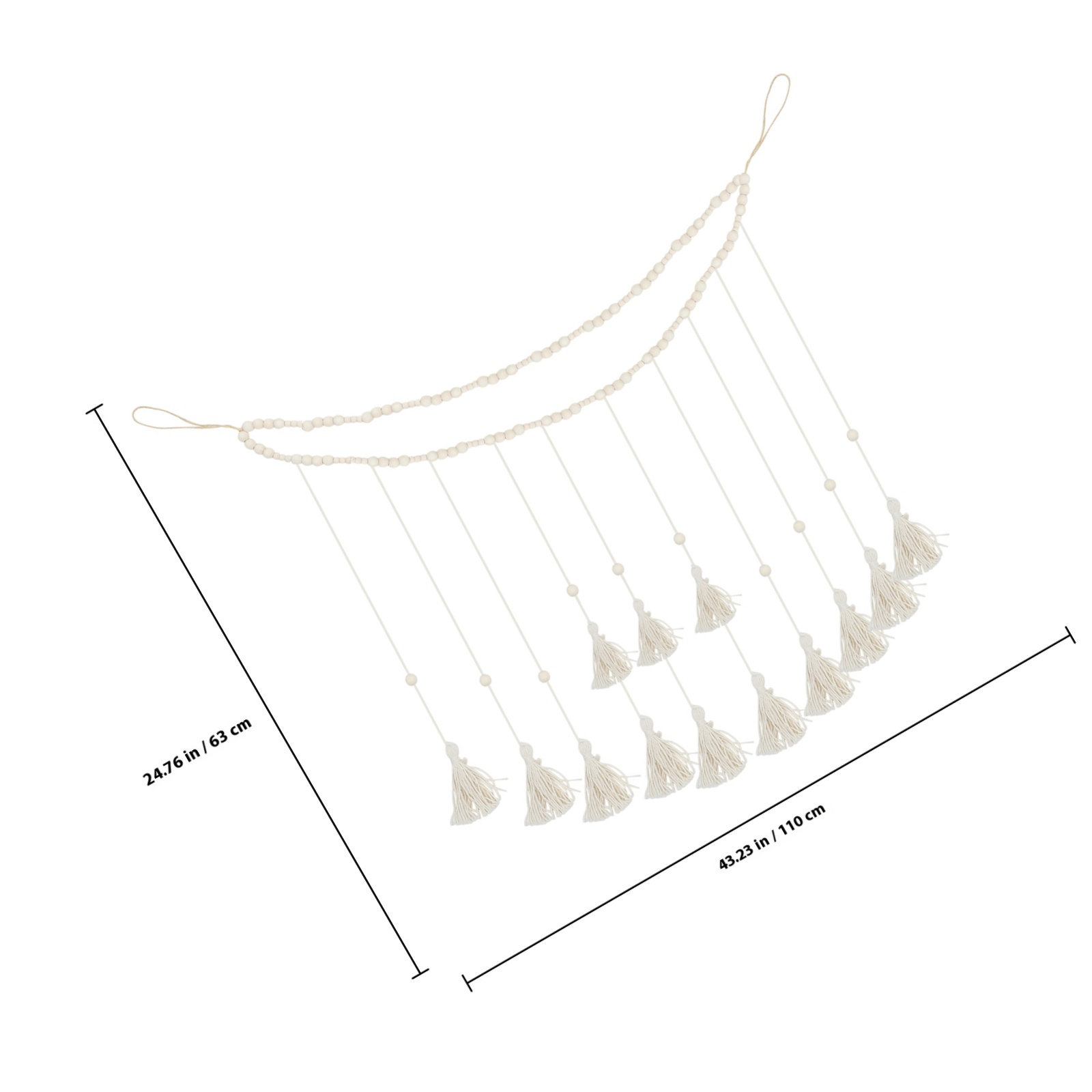 1세트 나무 구슬 사진 가랜드 벽걸이 장식, 태슬과 클 - Home Decor Garland 리뷰 및 가격