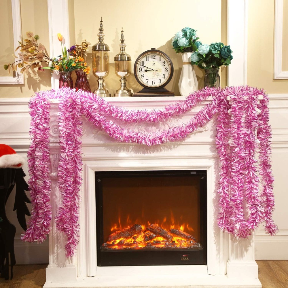 6개의 발렌타인데이 반짝이 가랜드, 핑크와 화이트 메탈 - Home Decor Garland 리뷰 및 가격