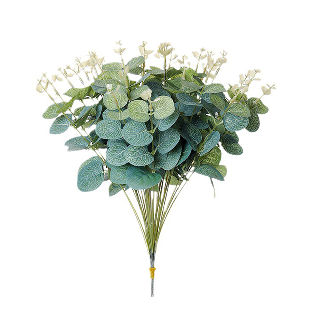 20PCS 가짜 식물 실크 유칼립투스 잎 Diy 크리스 - Home Decor Scrap 리뷰 및 가격