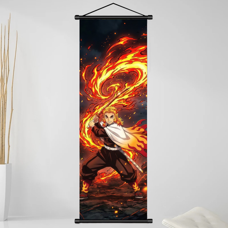 데몬 슬레이어 쿄쥬로 렌고쿠 HD 프린트 애니메이션 패 - Home Decor Wall Pictures 리뷰 및 가격