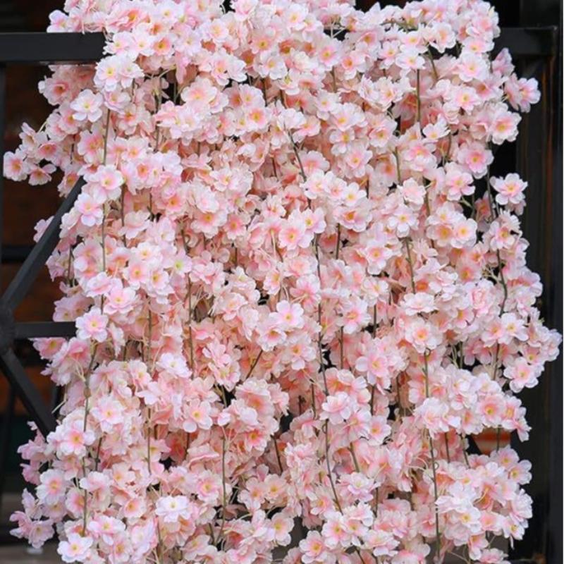 180cm 인조 벚꽃 화환 웨딩 아치 정원 배경 홈 파 - Home Decor Garland 리뷰 및 가격