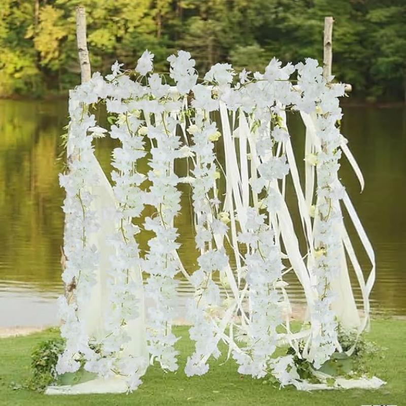 180cm 인조 벚꽃 화환 웨딩 아치 정원 배경 홈 파 - Home Decor Garland 리뷰 및 가격