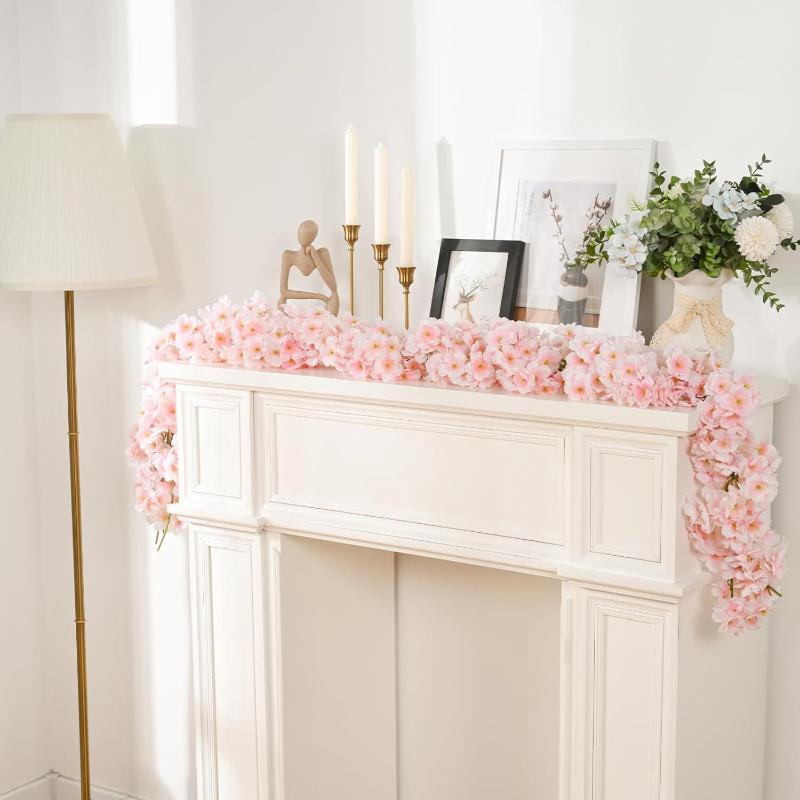 180cm 인조 벚꽃 화환 웨딩 아치 정원 배경 홈 파 - Home Decor Garland 리뷰 및 가격