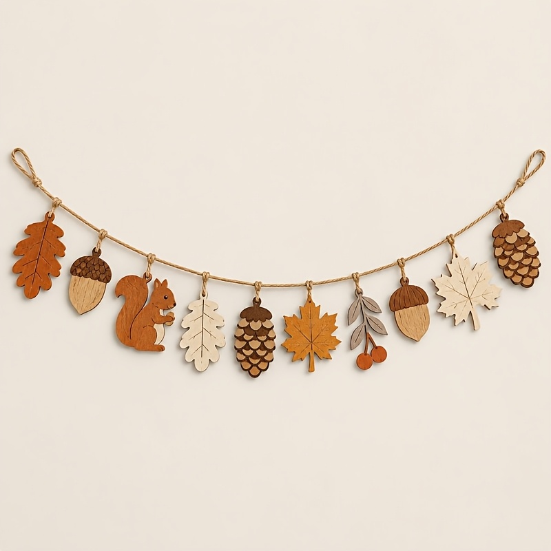 가을 나무 장식 가랜드 다람쥐 단풍잎 도토리 솔방울 배 - Home Decor Garland 리뷰 및 가격