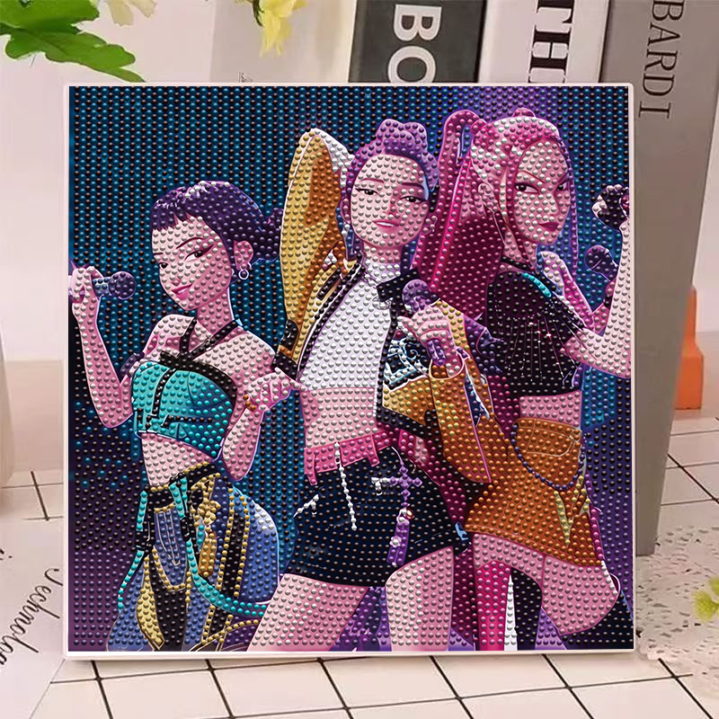 애니메이션 헌터즈 걸스 루미 밀라 조이 다이아몬드 페인 - Home Decor Wall Pictures 리뷰 및 가격