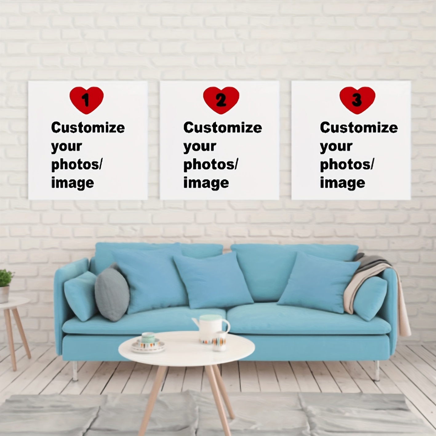 3개 세트 맞춤형 사각 캔버스 포스터 개인화된 커플 가 - Home Decor Wall Pictures 리뷰 및 가격