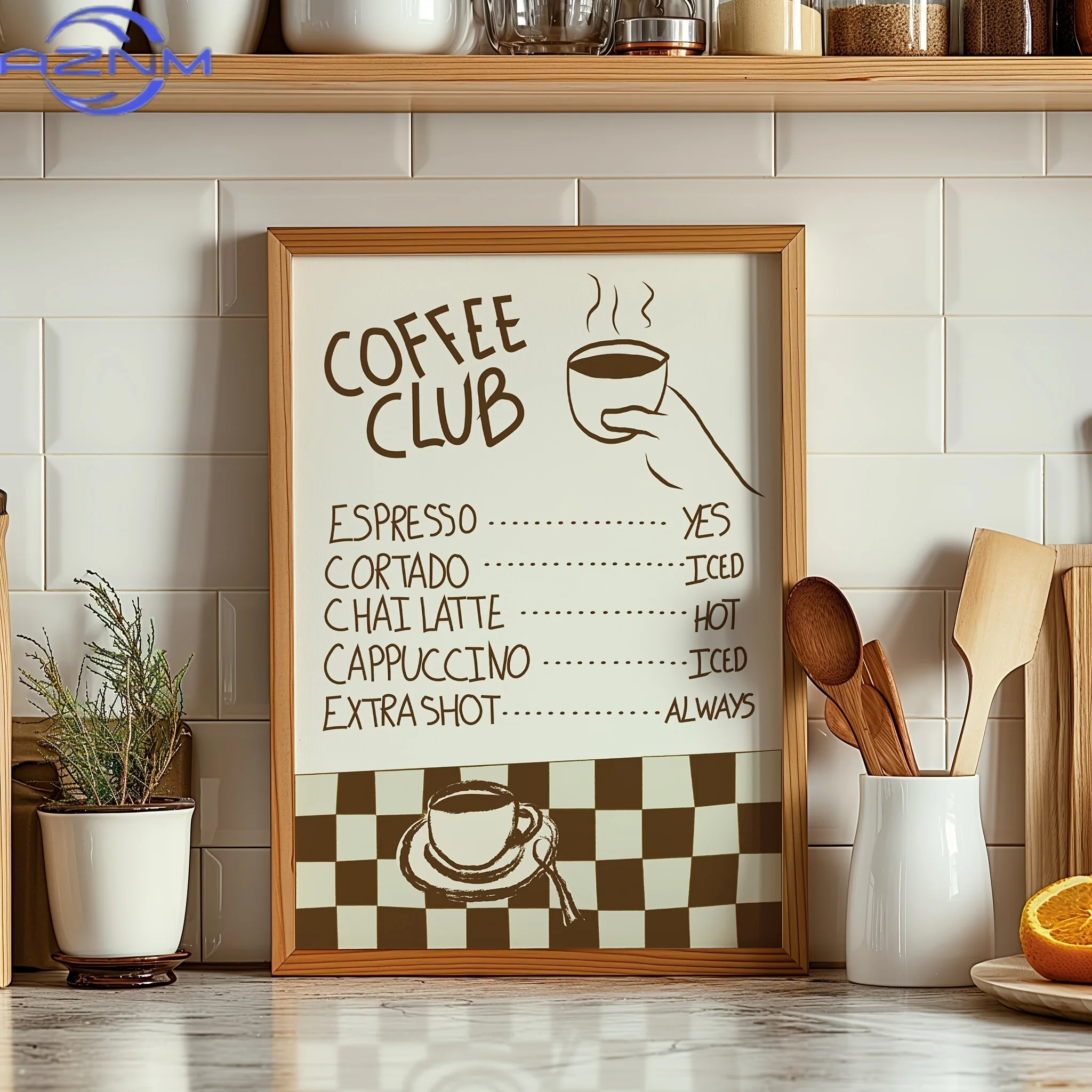 만화 동물 텍스트 아트 커피 프린트 그림 미니멀리스트  - Home Decor Minimal 리뷰 및 가격